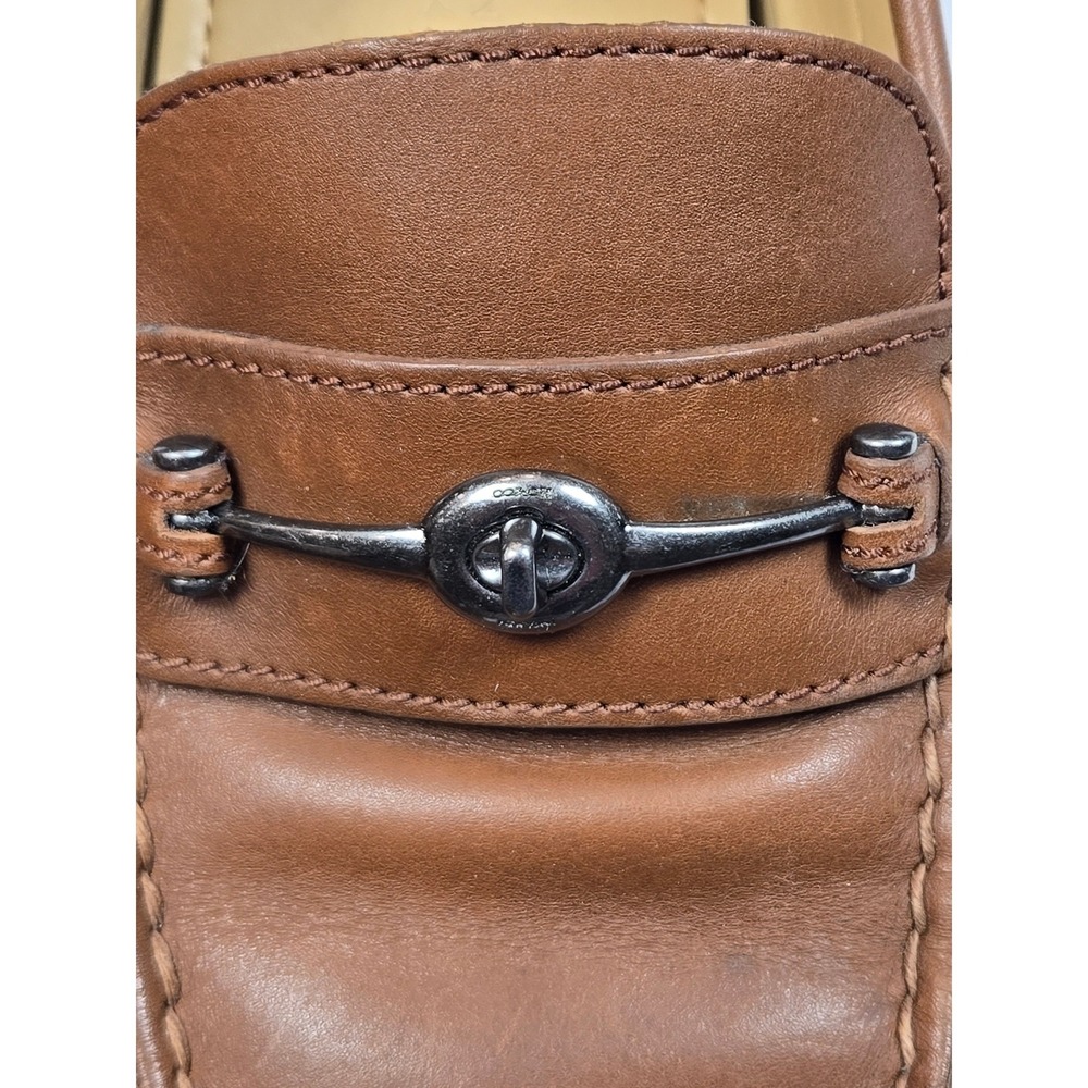 Coach‎ Collis Bit Loafers Mens Size 9D Tan Brown Leather FG2984 Turnlock Moc - Picture 10 of 13